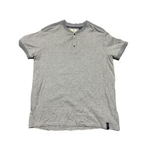 Scott James Shirt Mens Extra Large Grey Henley England Minimalist Workleisure XL